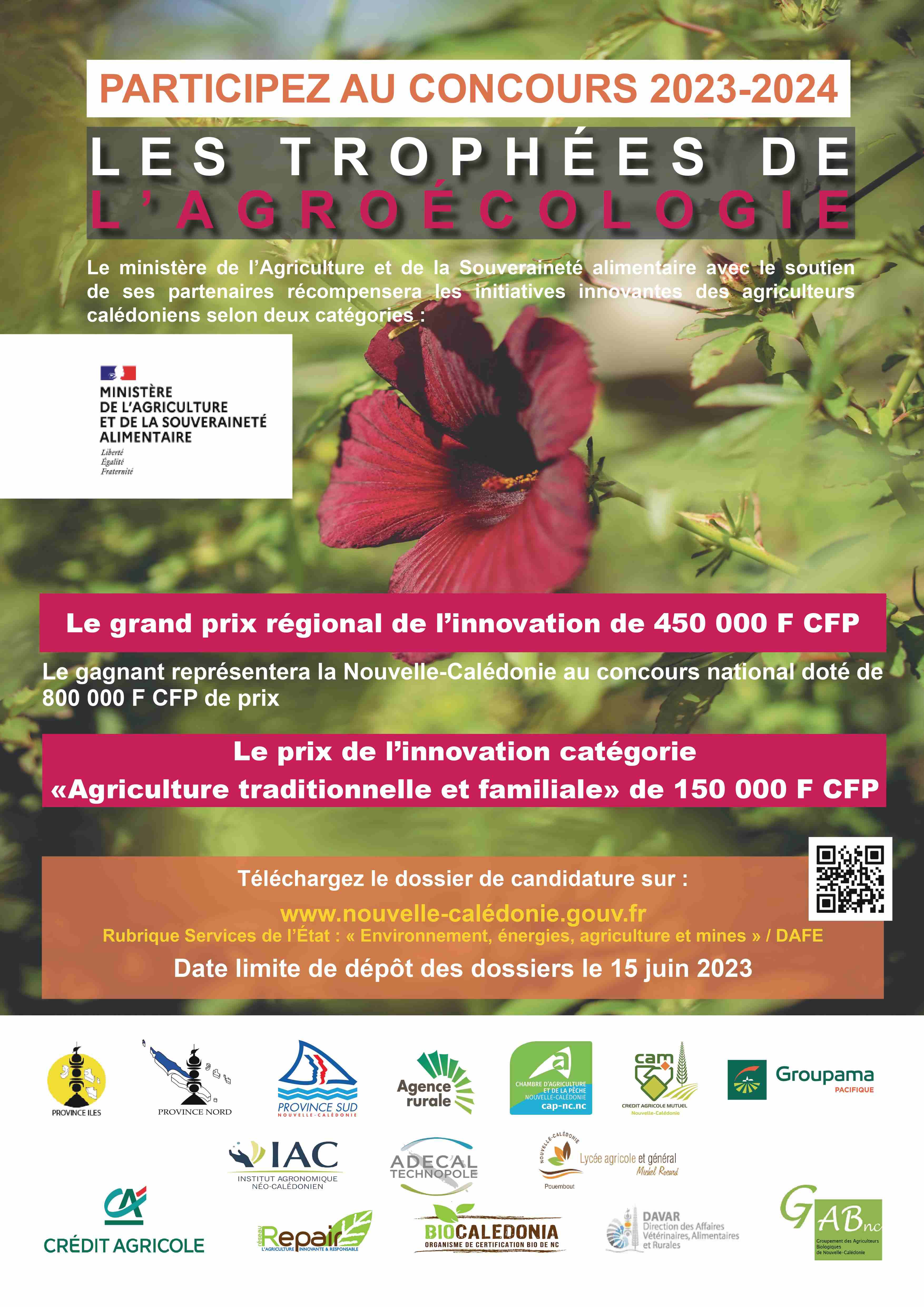 Affiche du concours des trophées de l'agroécologie en Nouvelle-Calédonie