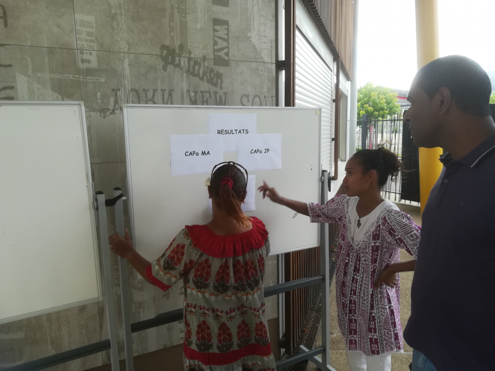 Affichage des résultats des CAPa en 2020 au lycée du Mont-Dore